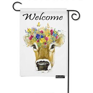 SKU-04-12.5 x 18 Inch Cow Head Welcome Garden_yythk